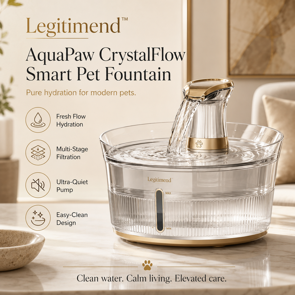 𝐋𝐞𝐠𝐢𝐭𝐢𝐦𝐞𝐧𝐝™ 𝐀𝐪𝐮𝐚𝐏𝐚𝐰 𝐂𝐫𝐲𝐬𝐭𝐚𝐥𝐅𝐥𝐨𝐰 𝐒𝐦𝐚𝐫𝐭 𝐏𝐞𝐭 𝐅𝐨𝐮𝐧𝐭𝐚𝐢𝐧
