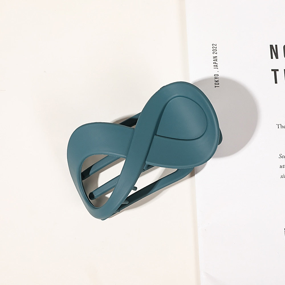 Trend PC Hair Clip Simple 8-shaped Infinity Styling Holder Shark Hair Claw Clip Hair Accessories For Women 2022 New Wholesale